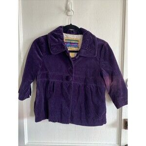 BB Dakota Dark Purple Velvet Peplum 3 Button Jacket Womens Size SM